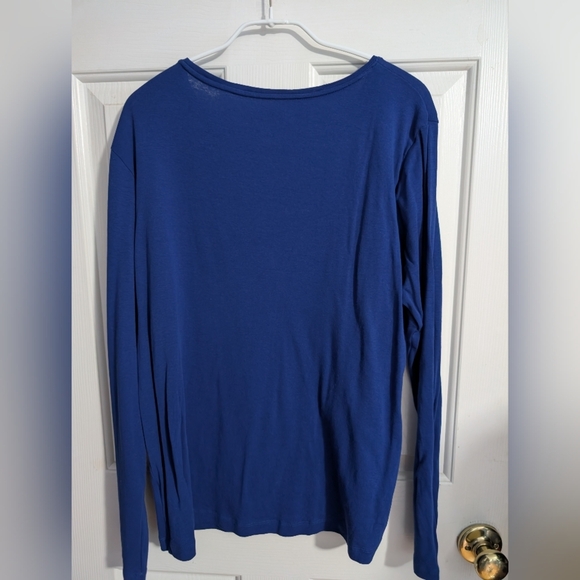 Croft & Barrow Essential Long-Sleeve Crewneck Tee Flynn Navy, L (EUC) - Picture 5 of 6